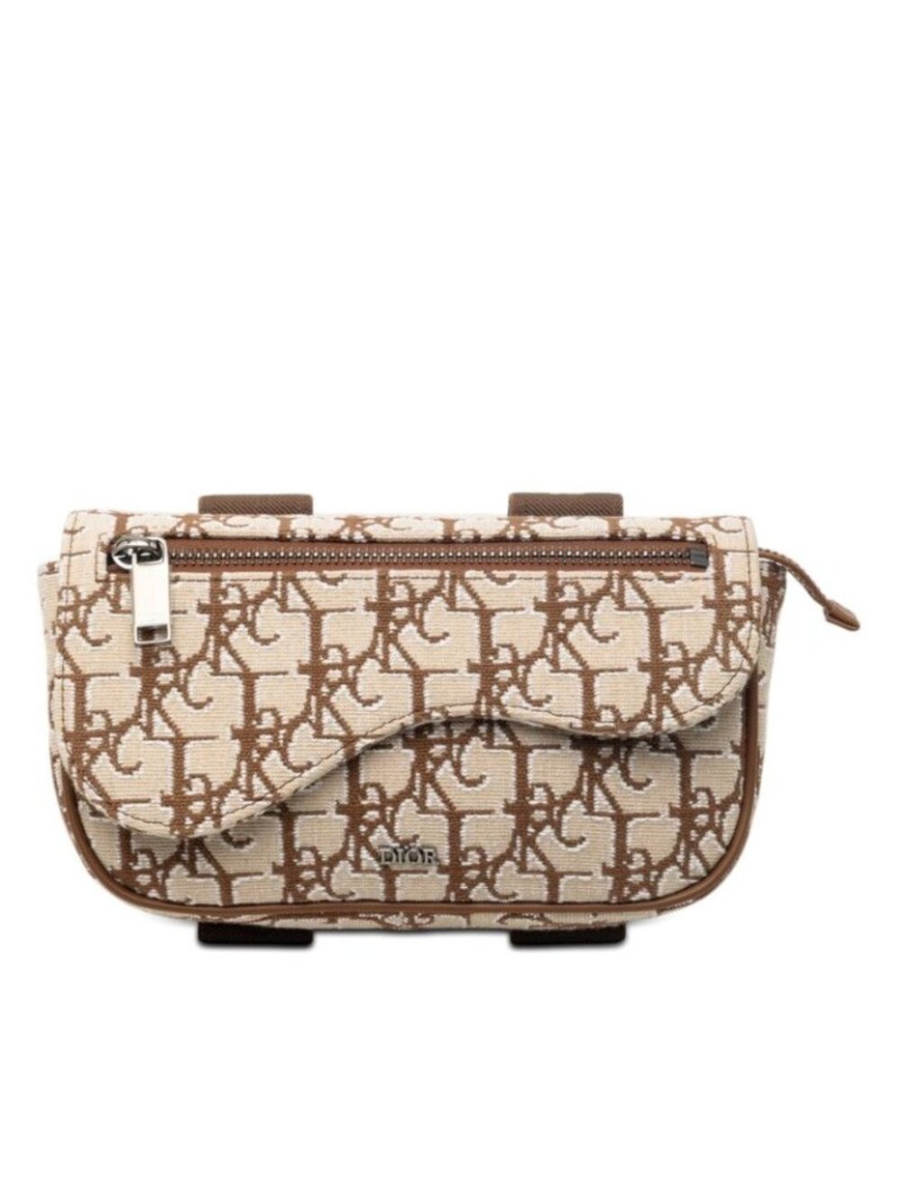 Dior Cactus Jack Travis Scott Saddle Arm Pouch Beige Brown Canvas Leather